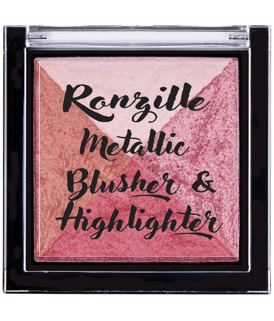 Ronzille Baked Blusher Shimmer brickk highlighter Square brick highlighter - 04