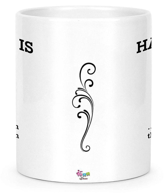 Idream Quote Printed Ceramic Coffee Mug 1 Pcs 330 mL - White