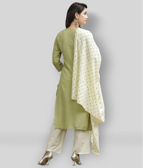 Doriya - Green Straight Rayon Women's Stitched Salwar Suit ( Pack of 1 ) - None