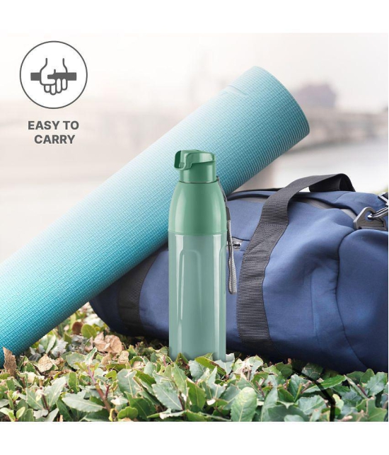 Milton Kool Convex 900 Insulated Inner Pet Water Bottle, 700 ml, Light Green | Easy To Carry | Leak Proof | School | Office | Gym | Hiking | Treking | Travel Bottle - Green