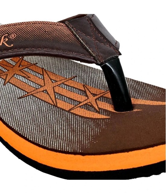 Altek Orange Mens Thong Flip Flop - None