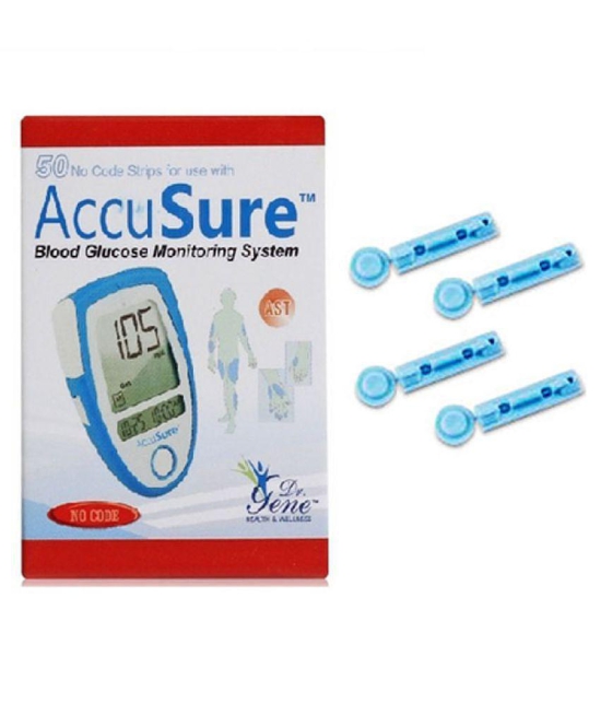 Accusure 50 Glucometer Strips & 100 Round Lancets Expiry March 2024