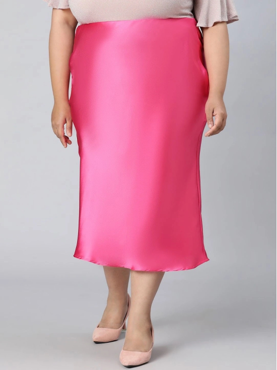 Oxolloxo Plus Size Pencil Midi Skirts