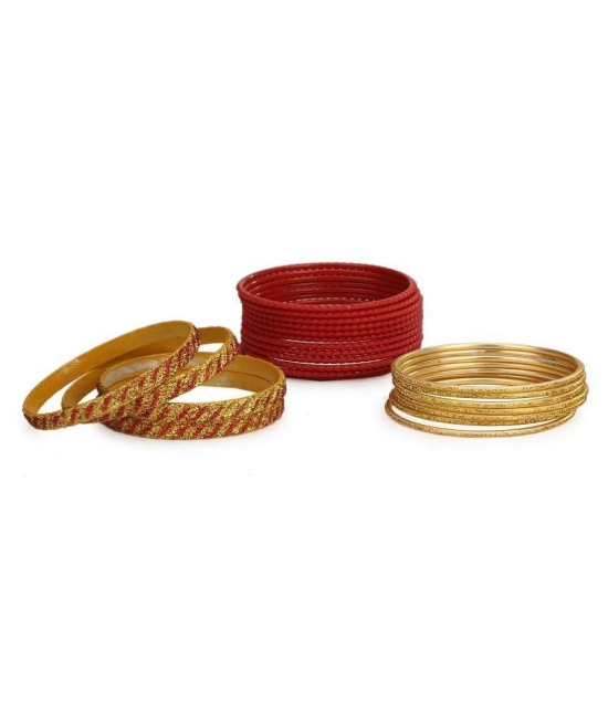 Colorful Designer Bangle Set With Golden Bangles For Party And Daily Use (With Safety Cum Carry Box) Unbreakable029 - None