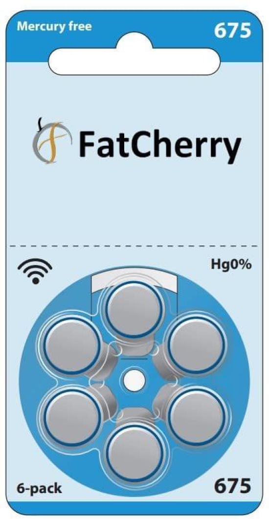 FatCherry Hearing Aid Battery Size 675, Pack of 6 Batteries