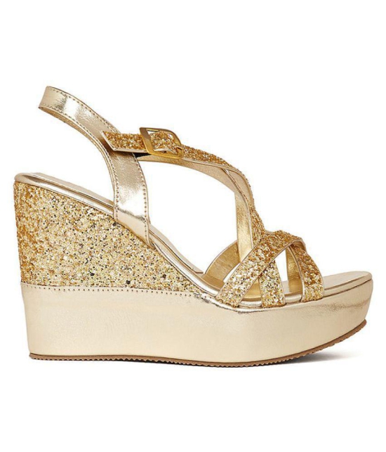 MARC LOIRE - Gold Womens Wedges Heels - 5