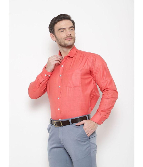 SREY - Orange Cotton Blend Slim Fit Men's Formal Shirt ( Pack of 1 ) - None