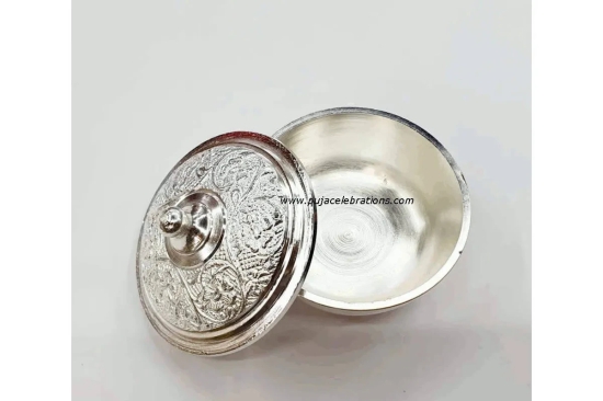 Vaishnavi Kumkum Pot-Silver