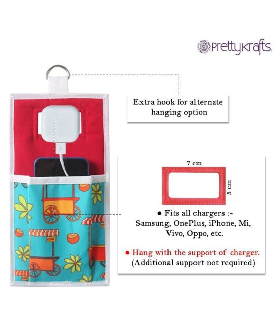 PrettyKrafts Mobile Holder During Charging - Travel Assist Stand - Mobile Carrying Bag/Accesory - Premium Cellphone Cover