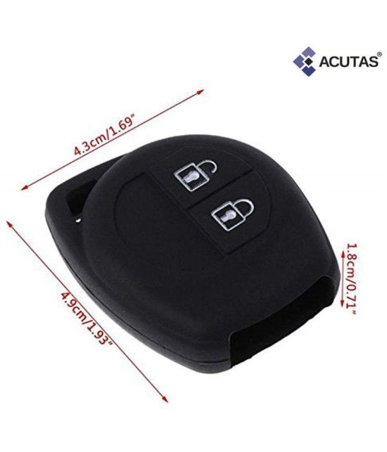 ACUTAS Silicone Car Key Cover (Black)