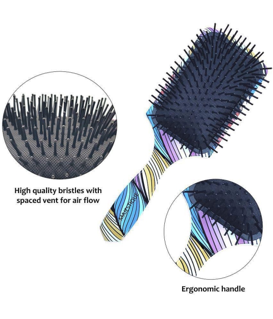 Majestique Large Paddle Hair Brush Refresh And Extend Soft Nylon Bristles Color May Vary