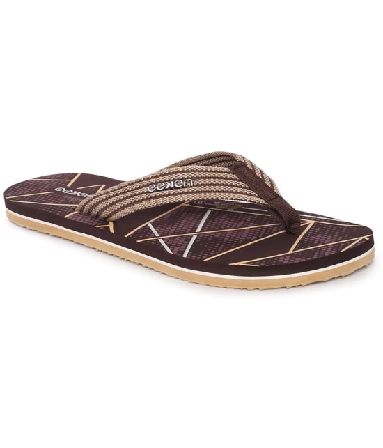 Paragon - Brown Mens Thong Flip Flop - None