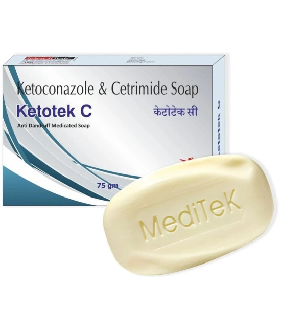 Meditek Ketotek C Antidandruff Soap 75Gms. Each - Antibacterial Soap for Normal Skin ( Pack of 4 )