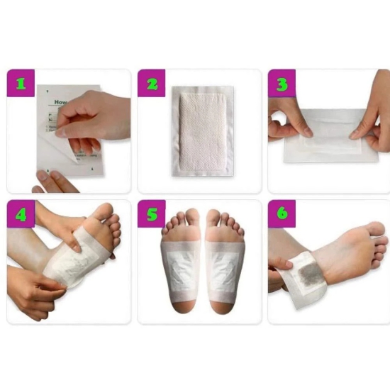 644 kinoki Cleansing Detox Foot Pads, Ginger & salt Foot Patch -10pcs (Free Size, White)