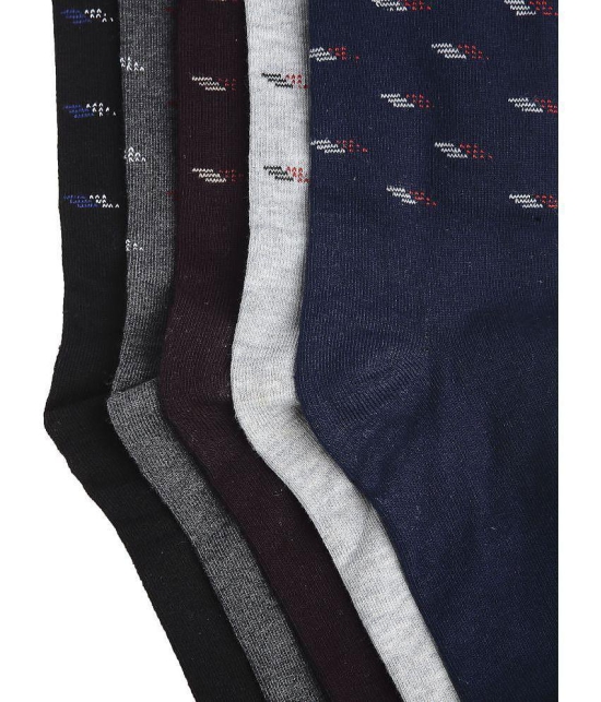 Texlon - Multicolor Cotton Men's Mid Length Socks ( Pack of 5 ) - Multicolor