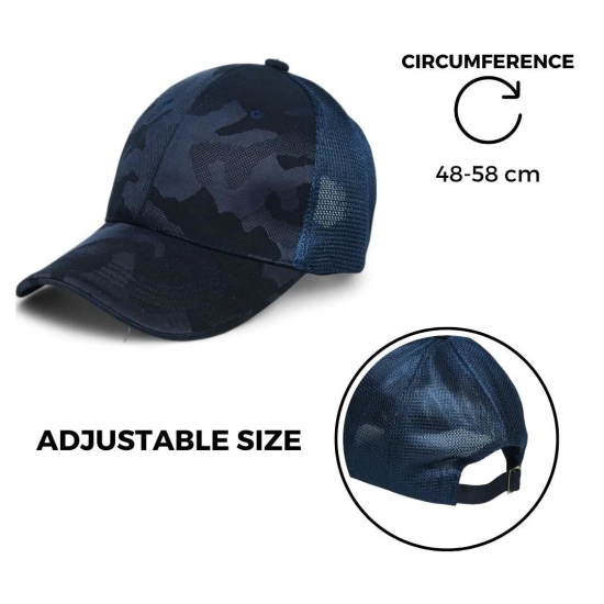 Chokore Camo Baseball Cap with Mesh Detailing (Navy Blue)