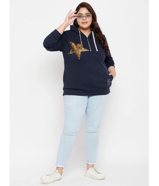 AUSTIVO Cotton Navy Zippered Sweatshirt - None