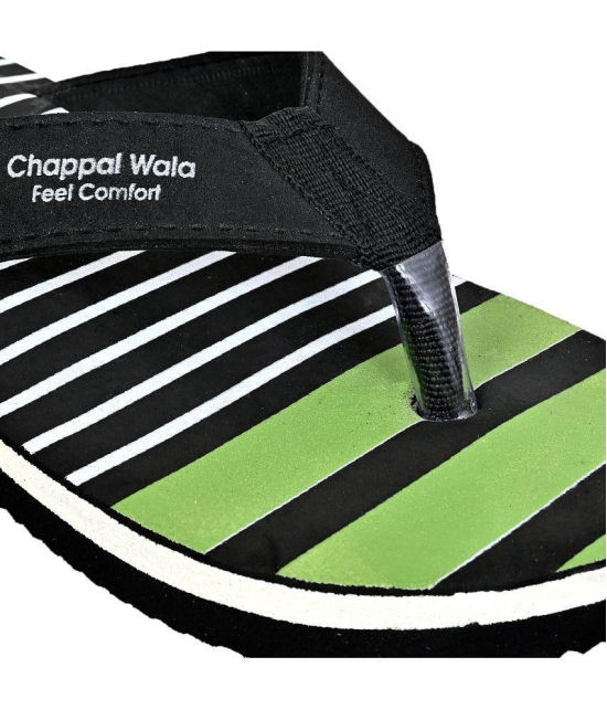 Chappal Wala - Black Mens Thong Flip Flop - None