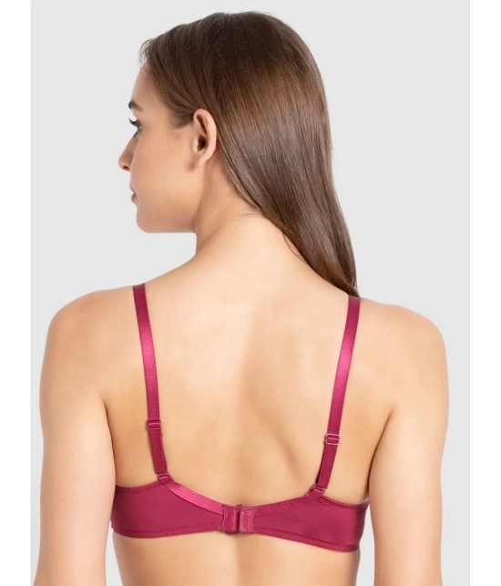 Jockey 1819 Wirefree Padded Microfiber Nylon Elastane Full Coverage T-Shirt Bra - Pink Wine - None