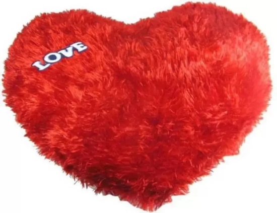 Satguru Soft Heart for Home Decoration and Gift for Some one Special - 30 cm (Red) - 30 cm (Red)