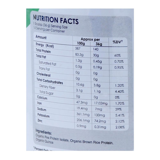 OZIV PLANT PROTEIN UNFLAVORED 500GM
