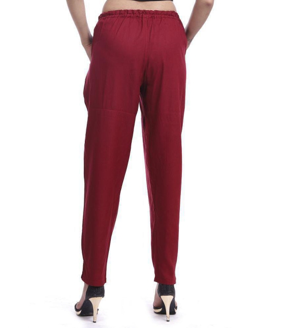 Lee Moda - Rayon Flared Maroon Women's Formal Pants ( Pack of 1 ) - None