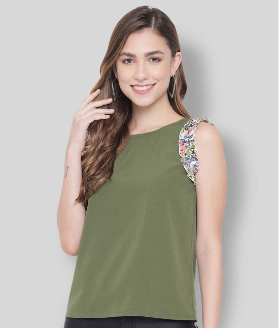 ALL WAYS YOU - Olive Polyester Womens Regular Top ( Pack of 1 ) - 2XL