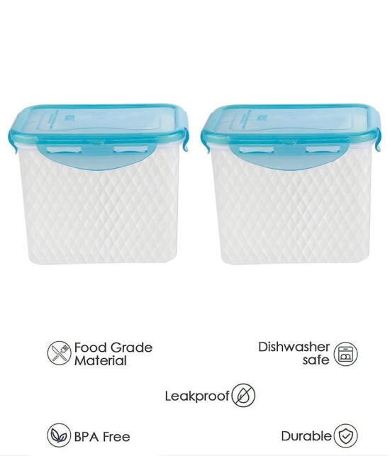 HOMETALES Multi-Purpose Container 1000ml each, Blue Lid (2U) - Blue