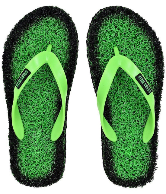 GRASS WALK - Green Men's Thong Flip Flop - None