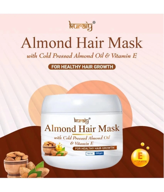 KURAIY Almond Hair Mask With Cold Pressed Almond Oil & Vitamin E For Healthy Hair Growth 200g