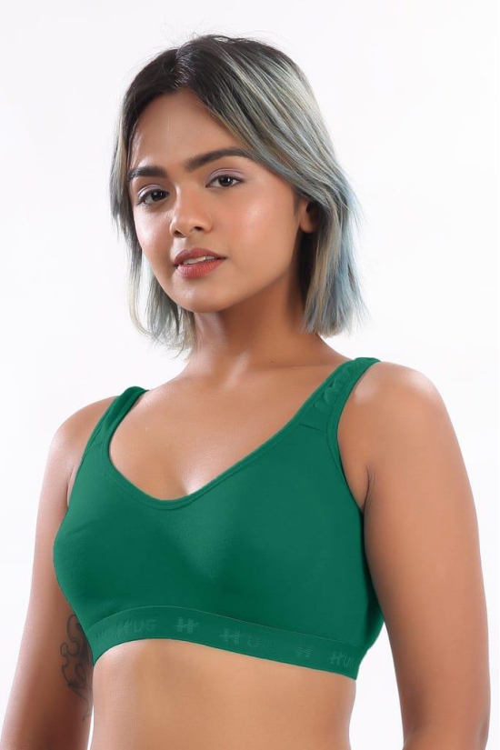 Women Hug Sports Bra Peacock