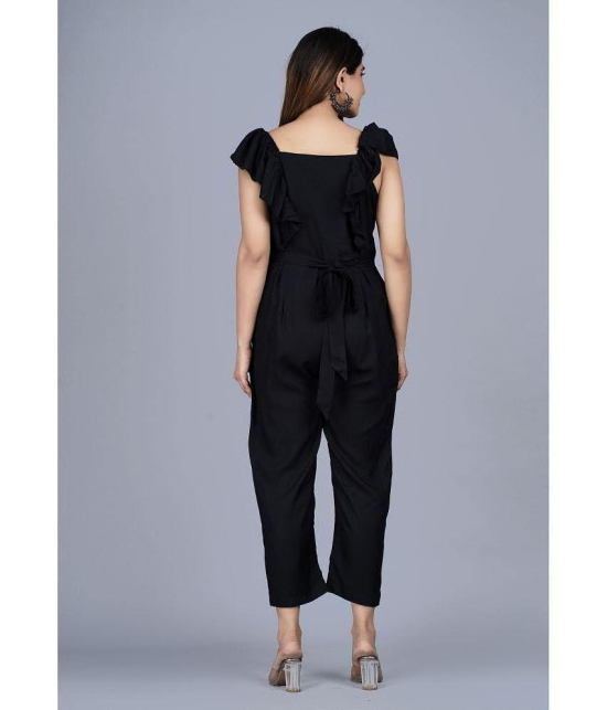 Smien - Black Rayon Regular Fit Womens Jumpsuit ( Pack of 1 ) - None