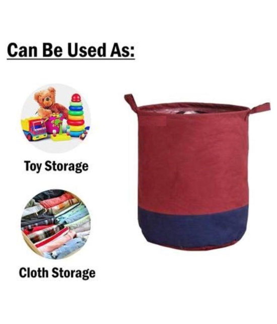 Sh Nasima Manufacturer Laundry Bag Waterproof Non Woven 45L Capacity Maroon - Maroon