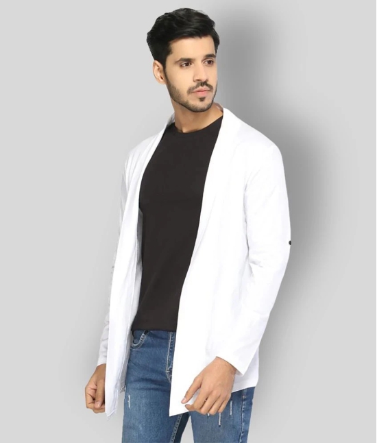 Glito White Shawl Neck Sweater Single - None