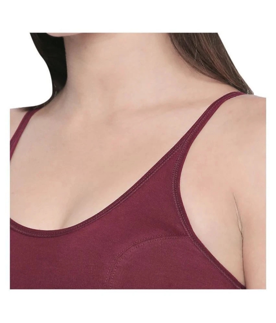 Bodycare Cotton Lycra Seamless Bra - Red - 34