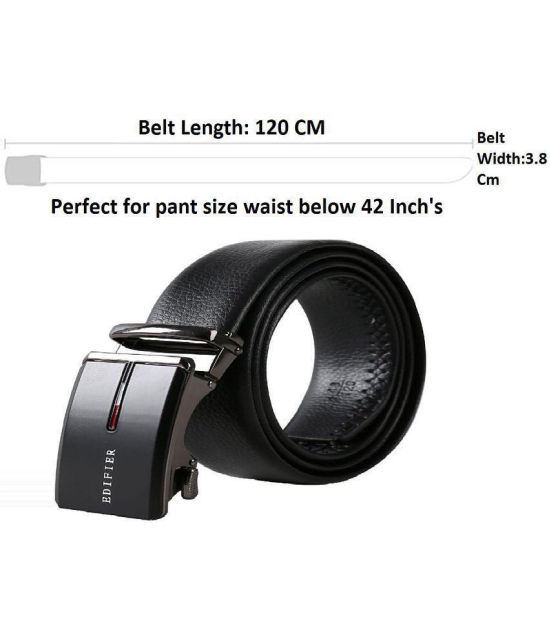 Edifier - Black Leather Mens Casual Belt ( Pack of 1 ) - None