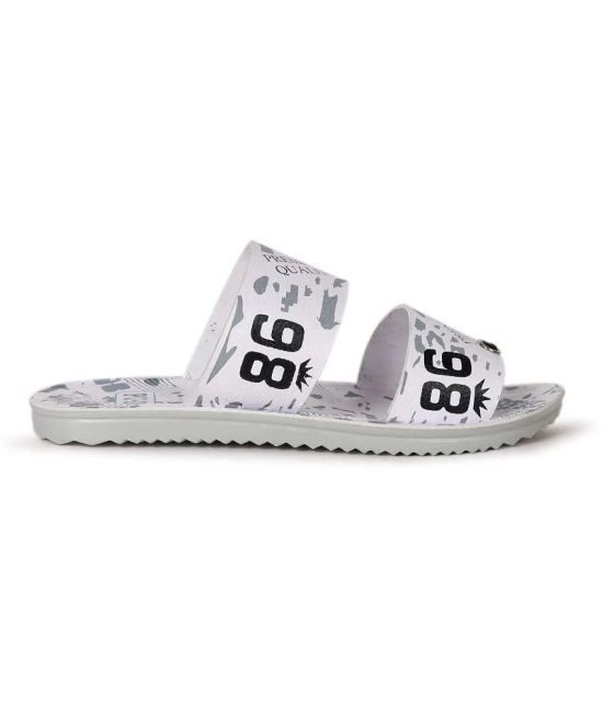 Aadi White Mens Slide Flip Flop - None