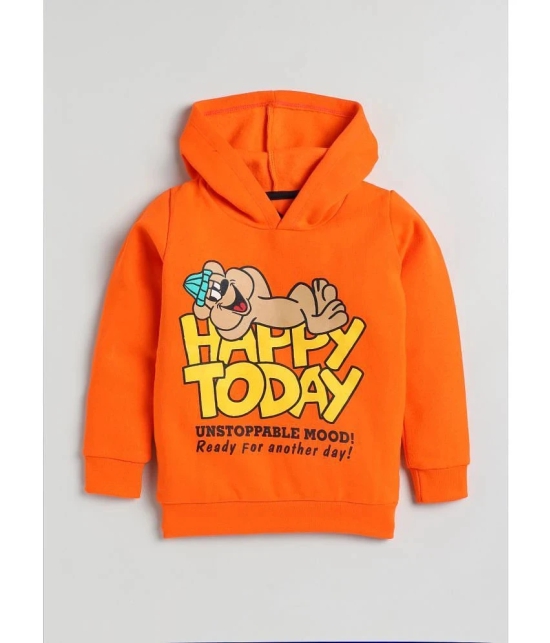 Lazy Shark Pack of 1 Boys Cotton Sweatshirt ( Orange ) - None