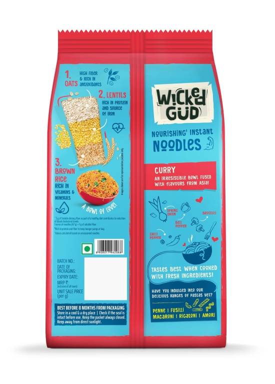 Wickedgud Curry Instant Noodles, 201 Gm