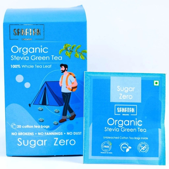 Sanatan organic Stevia Green Tea- 20 sachets