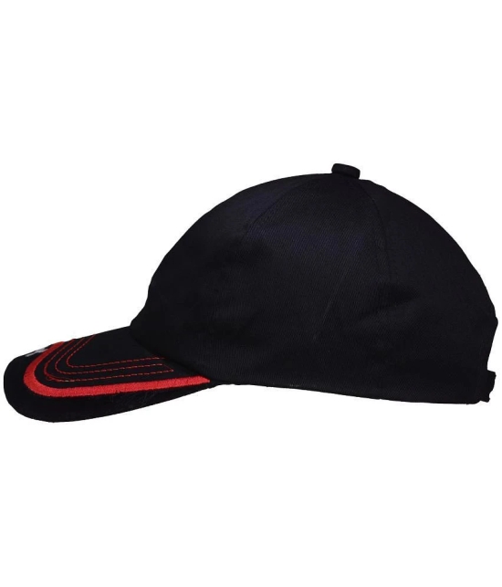 JMALL - Black Cotton Mens Cap ( Pack of 1 ) - Black