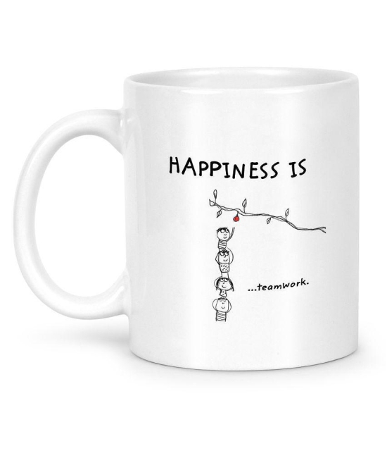 Idream Quote Printed Ceramic Coffee Mug 1 Pcs 330 mL - White