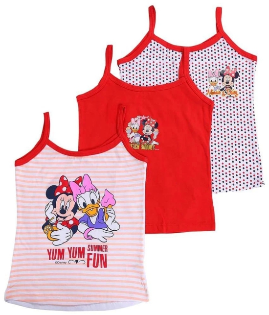 BODYCARE MINNIE & FRIENDS GIRLS VEST DORI NECK SLEEVELESS ASSORTED-PACK OF 3 - None