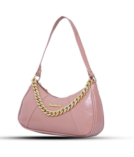 Brandroot - Peach PU Hobo Bag - Peach