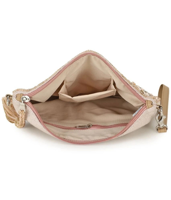 Anekaant Pink Polyster Sling Bag - Pink