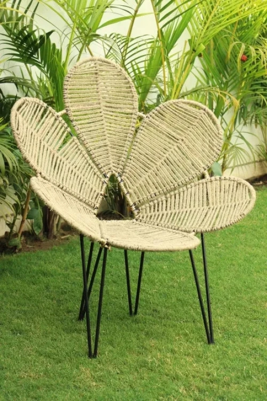 Natural Jute Flower Chair