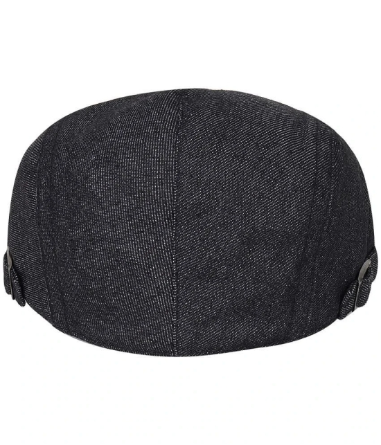 Zacharias Black Cotton Mens Cap ( Pack of 1 ) - Black