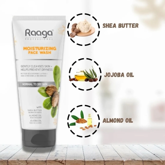 Raaga Professional Moisturizing Facewash for Normal to Dry Skin 80ml