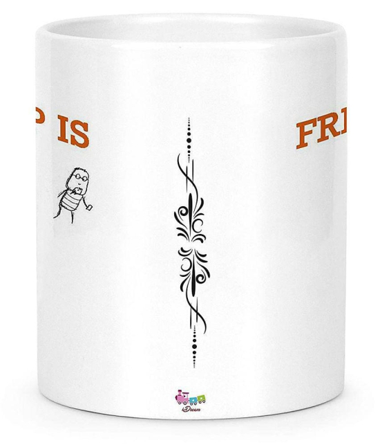 Idream Quote Printed Ceramic Coffee Mug 1 Pcs 330 mL - White