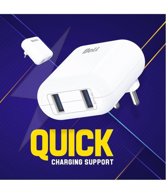 Bell - Lightening 2.4A Travel Charger - Transparent